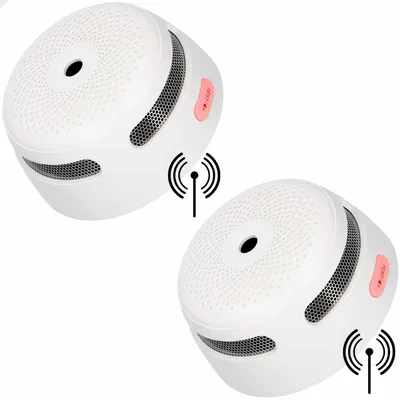Immagine prodotto di Rilevatore di fumo wireless X-Sense XS01-W, collegabile - 2 rilevatori di fumo - Batteria con durata di 10 anni - Norma europea - Rilevatore di incendio collegabile - Rilevatore di fumo