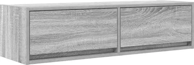 Image de vidaXL Armoire TV Gris Sonoma 100 x 31 x 25,5 cm Bois composite