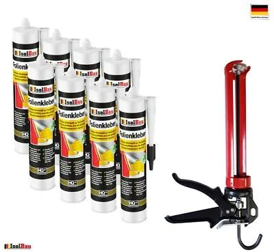 8 x Folienkleber Dichtkleber + HQ Auspresspistole SET Dampfbremse Dampfsperre