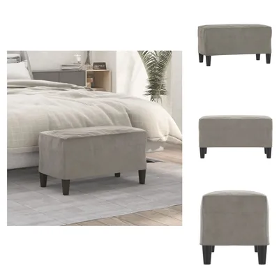 Produktbild von vidaXL Sitzbank Hellgrau 70x35x41 cm Samt -  Sitzbänke