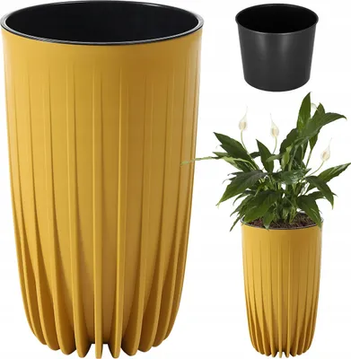 Produktbild von Lamela | Blumentopf | Mira High | ECO | Orange | 25 cm