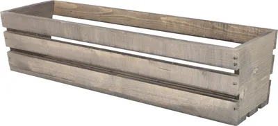 Produktbild von KOTARBAU® Blumenkasten Kräuterkasten aus Holz Langer Balkon-Blumenkasten 60x18x15cm Grau