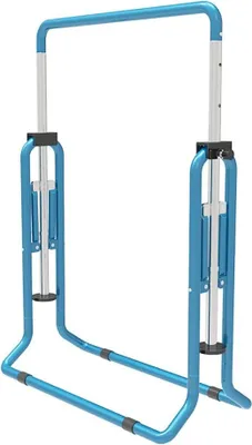 Produktbild von Kinder Turnreck - Höhenverstellbares Kippreck - Höhe 85–129,5 cm - Klappbar - Stahlrahmen - 100 kg belastbar - 108×148,5 cm - Blau