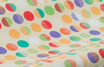 Zdjęcie produktu dla Papier Pakowy Kolorowe Kółka 70cm-25m 80gsm