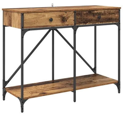 Obrázek produktu pro Konzolový stolek se zásuvkou Staré dřevo 100 x 39 x 78,5 cm