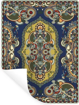 Obrázok produktu pre MuchoWow® Nálepka na stenu - Koberec - Vzory - Farby - 60x80cm - Samolepiaca a polohovateľná