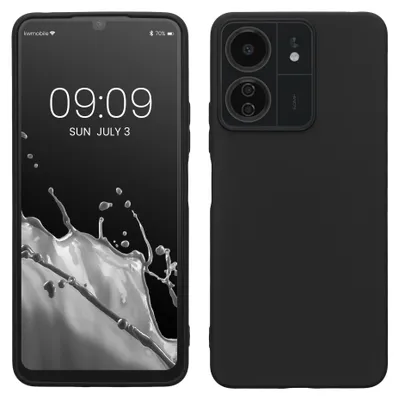 Produktbild von kwmobile Handyhülle für Xiaomi Poco C65 / Redmi 13C Hülle - TPU Case - Kabelloses Laden - Schutzhülle Cover in Schwarz matt