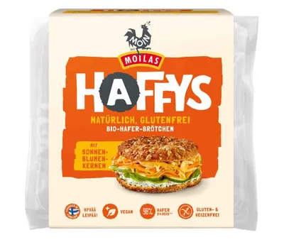 Produktbild von Moin Haffys -Hafer-Brötchen Sonnenblumenkerne 4x80g