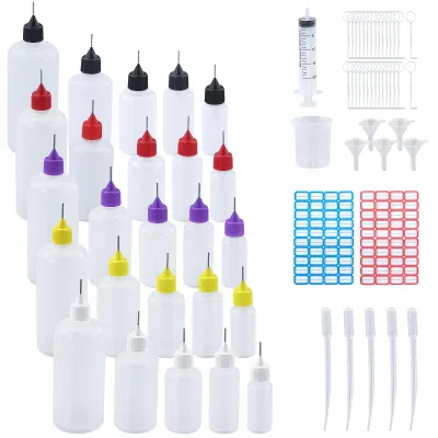 Applikatorflaschen 25-tlg., transparent, Kunststoff, verschiedene Größen