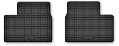 Image de Tapis arrière en caoutchouc pour Toyota Prius II 2003-2010 (hayon) – 2 pièces, noirs, semi-universel, adapté