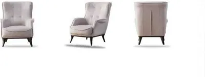 Produktbild von Sessel Ohrensessel Cocktailsessel Stoff Wohnzimmer Grau Modern Design