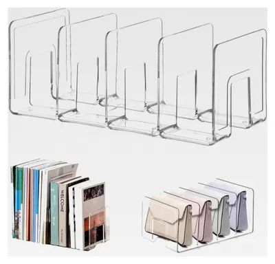 Produktbild von Transparente Regalteiler aus Acryl, Aufbewahrungsregal, Trennwand, Handtaschen-Organizer (32 x 15 x 13 cm)