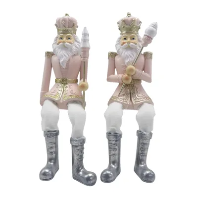 Immagine prodotto di Clayre & Eef Schiaccianoci Figurina 6x6x12/21 cm Rosa Plastica Bianca