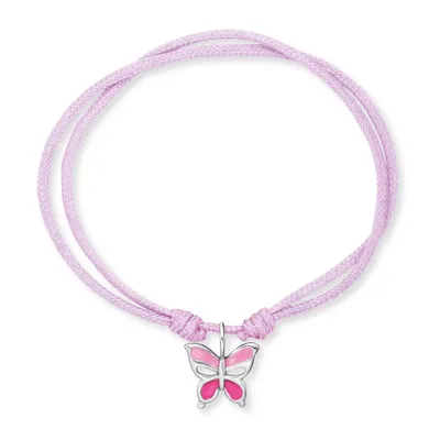 Produktbild von Herzengel HEB-BUTTERFLY Mädchen Armband Schmetterling Silber Pink 20cm