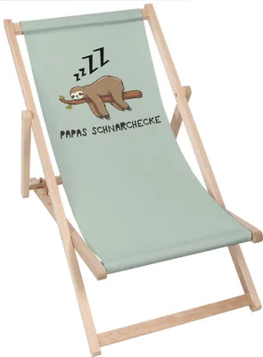 Produktbild von Dreamroots Liegestuhl klappbar Holz,  bis zu 130 kg, Sonnenliege klappbar mit 3-stufiger Neigungsregulierung der Rückenlehne, Papas Schnarchecke