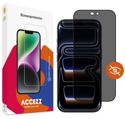 Productafbeelding van Accezz Gehard Glas Privacy Screenprotector voor de Apple iPhone 18 Pro