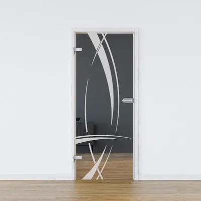 Produktbild von Pertura Glastür Glera Tangle 01 584 x 1972 x 8 mm Links für Beschlag Studio