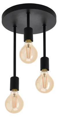 Obrázek produktu pro Eglo 43126 WILMCOTE E27 trojité stropní svítidlo Ø280mm černé