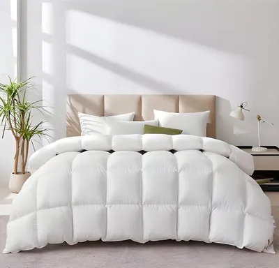 Produktbild von PolkaHome® Hochwertiges Daunenbettdecke 220 x 240 cm – 4-Jahreszeiten-Bettdecke mit 2100 g Füllgewicht –  und RDS-