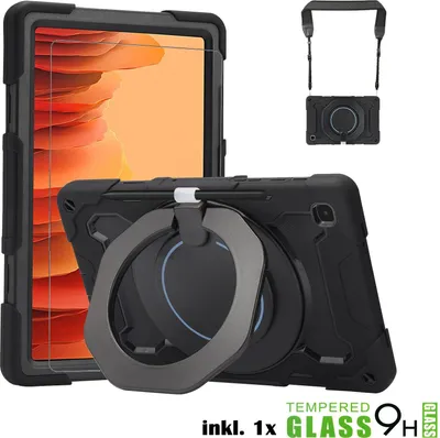 Produktbild von Umhänge Tablet Tasche für Samsung Galaxy Tab S7 Plus inkl. Schutzfolie aus Glas Schutz Hülle Cover Panzer Case