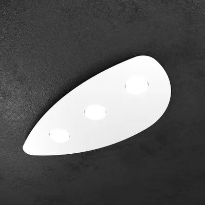 Zdjęcie produktu dla Kształt Metal Nowoczesna Lampa Sufitowa Biała 3 Światła Gx53