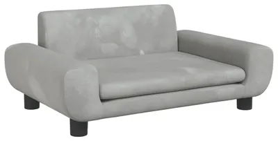 Obrázok produktu pre vidaXL Detská pohovka svetlosivá 70x45x33 cm zamat