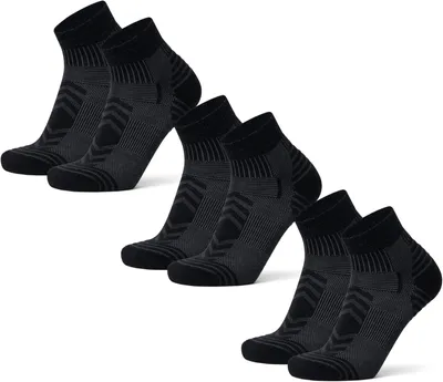 Imagen del producto de Calcetines de senderismo negros de lana, en un paquete de 3 pares