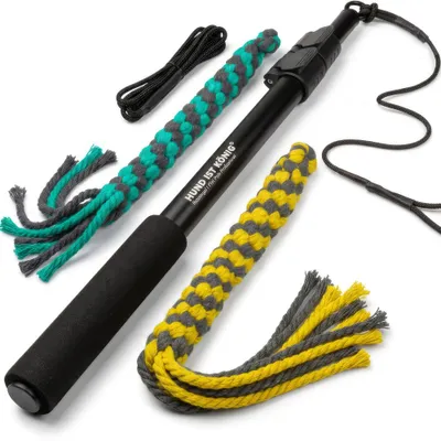 Image de CHIEN EST ROI Canne à pêche de stimulation pour chiens - 102 cm de canne à pêche de stimulation pour petits et grands chiens pour le plaisir de jouer et l'exercice physique, y compris 2 cordes + 2 cordes de 110 cm chacune
