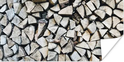 Produktbild von MuchoWow® Poster Holz - Kamin - Winter 40x20 cm - Poster für die Wand - Poster Schlafzimmer