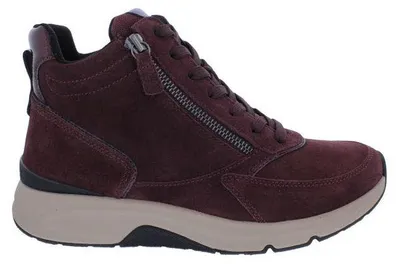 Produktbild von Rollingsoft Stiefelette 0803.02.005, Velourleder, Dunkelrot - Merlot, Reißverschluss, Fußbett zum Wechseln 42 1/2