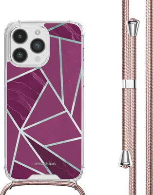 Obrázok produktu pre imoshion Design puzdro so šnúrou pre Apple iPhone 14 Pro - Bordeaux Graphic