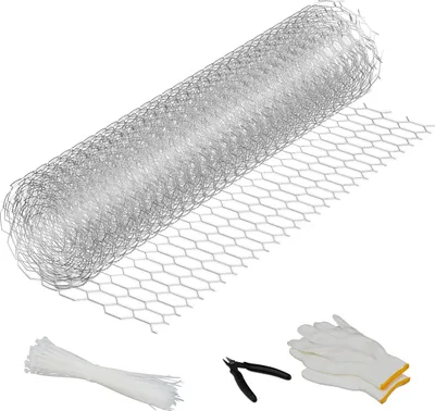 Obrázek produktu pro Relaxdays Drátěné pletivo, 40 cm x 5 m, oky 15 x 25 mm, Dům a zahrada, pozinkované drátěné pletivo, ocel, stříbrná barva