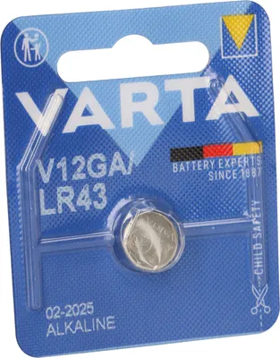 Produktbild von Varta v12ga, Alkali, 1.5 V, 80 mAh, 11.6 mm, 11.6 mm, 4.2 mm