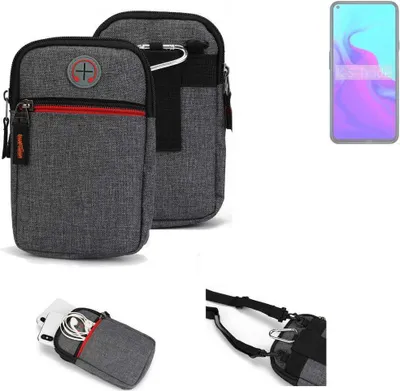 Produktbild von K-S-Trade Holster Gürteltasche kompatibel mit Cubot X30 P Handy Tasche Schutz Hülle grau Zusatzfächer 1x