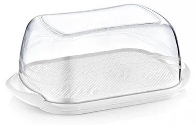 Produktbild von Butterdose aus Kunststoff, transparente Butterdose, Butterbehälter ORION 150459