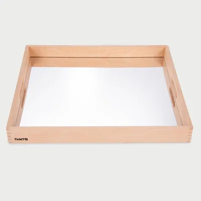 Obrázek produktu pro Tickit Mirror Tray, 0 rok/roky, Akrylový, Dřevo, Dřevo
