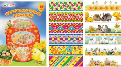 Image de Lot de 12 pochoirs pour la décoration d'œufs de Pâques | ESF-1203/4/5