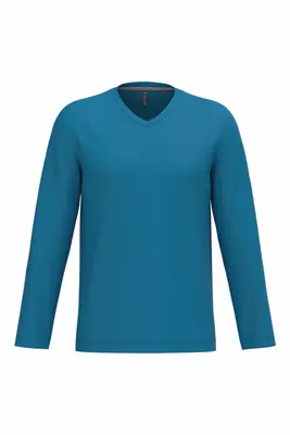 Produktbild von Kariban Mens long-sleeved V-neck T-shirt