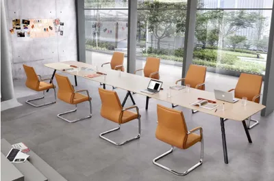 Image de Ensemble table et chaises de jardin en similicuir moderne, acier et mélamine