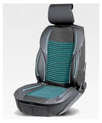 Produktbild von Ergonomische Sitzauflage Max, Universelle Sitzauflagen für komfortables Fahren, Autositzauflage für Vordersitze aus 100% Polyester