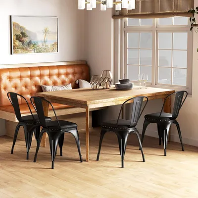 Immagine prodotto di Sedie in metallo per sala da pranzo - Sedie impilabili per cucina - Sedie per bar - Sedie per ristoranti
