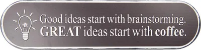 Produktbild von Clayre & Eef Textschild 51x13 cm Schwarz Metall