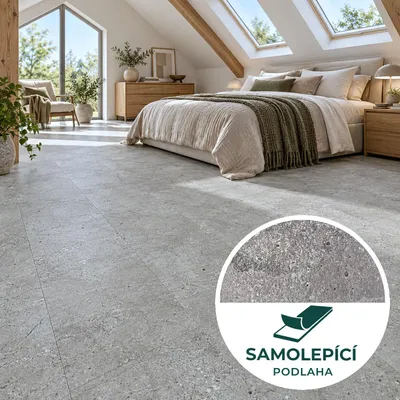 Immagine prodotto di 4.088 m² Pavimento vinilico autoadesivo Canadian Design Grigio cemento Peel & Stick