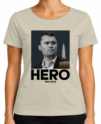 Obrázok produktu pre Hrdina Charlie Kirk Odpočívaj v pokoji Republikánsky poradca prezidenta Dámske tričko, Príroda, M