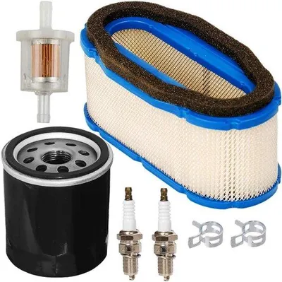 Produktbild von Luftfilter, Ölfilter, Kraftstofffilter und Zündkerzen-Set für Traktoren - JJDD 11013-7024 mit 49065-7010 - FH601V FH641V FH680V FH721V 717A 727A GT245 GX255 GX335