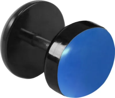 Produktbild von Fake Plug Ohrstecker Emaille Farbe - Hellblau