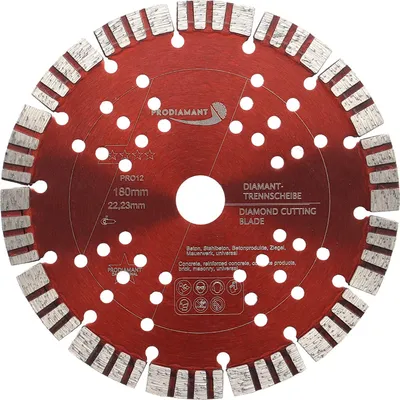 Produktbild von PRODIAMANT Diamanttrennscheibe 180mm Beton, Universal Pro12