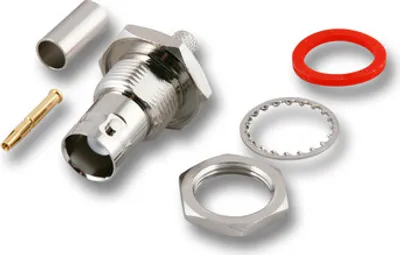 Produktbild von BNC Einbaubuchse, Crimpversion RG58 50 Ohm -- ohne Masseisolation