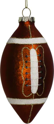 Productafbeelding van Ornament rugby ball glass brown 13cm Kersten