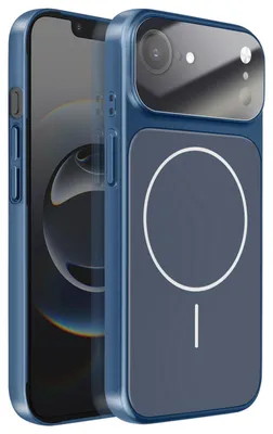 Immagine prodotto di Avizar, custodia protettiva per iPhone 17e, compatibile con MagSafe, finitura opaca effetto vetro con protezione per la fotocamera, colore blu
